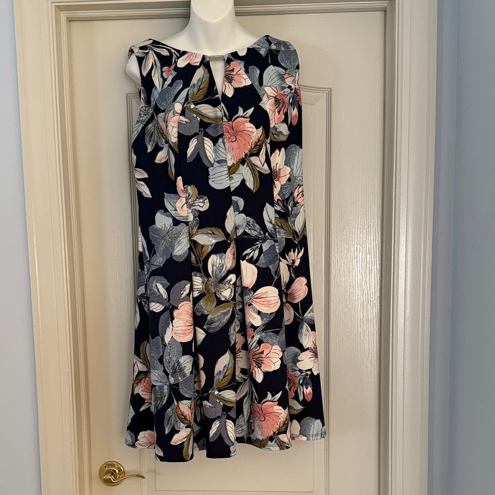 Dress in Navy and Pink